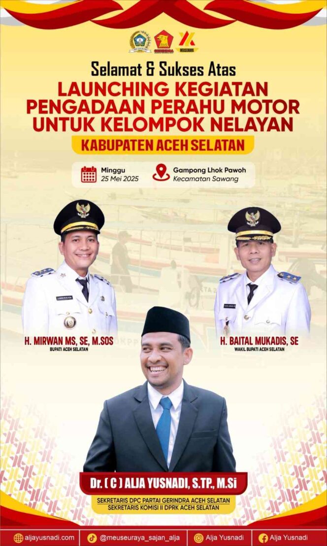 
 Ini Kata Anggota DPRK Aceh Selatan Terkait Launching Pengadaan Perahu Motor untuk Kelompok Nelayan 