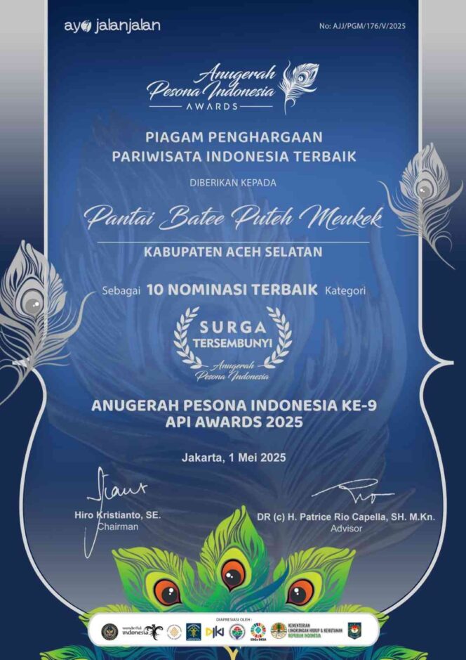 
 Yuk Kita Vote 2 Nominasi Pariwisata di Aceh Selatan Lewat Akun Anda