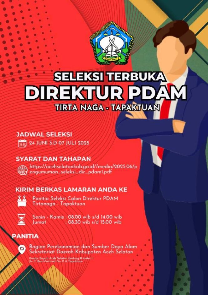 
 Seleksi Calon Direktur PDAM Tirta Naga Dibuka, BUMD Fajar Selatan Bagaimana?