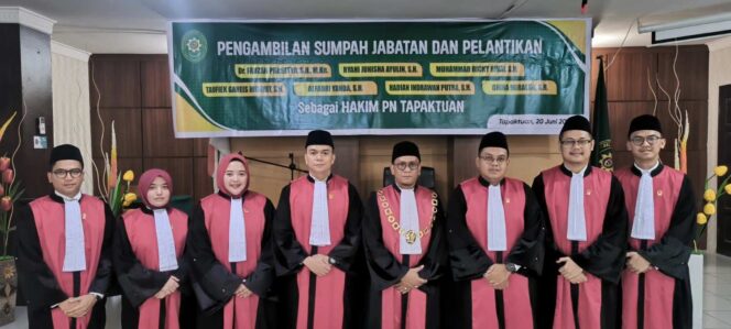 
 Pengambilan Sumpah Jabatan dan Pelantikan Tujuh Orang Hakim Pratama Pada Pengadilan Negeri Tapaktuan