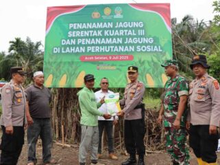 Launching Penanaman Jagung Serentak di Lahan Perhutanan Sosial Dukung Asta Cita Ketahanan Pangan Nasional di Kecamatan Trumon Timur Rabu,9 Juli 2025

