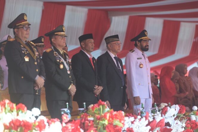 
 Gubernur Aceh H.Muzakir Manaf Memimpin Upacara HUT RI ke 80 Minggu 17 Agustus 2025