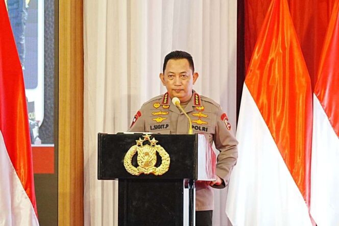 
 Kepala Kepolisian Negara Republik Indonesia (Kapolri) Jenderal Listyo Sigit Prabowo di PTIK, Jakarta, Kamis (15/5/2025).(Polri)  
