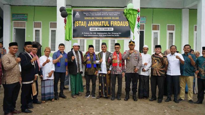 
 Wakil Gubernur Resmikan Sekolah Tinggi Agama Islam Jannatul Firdaus di Subulussalam