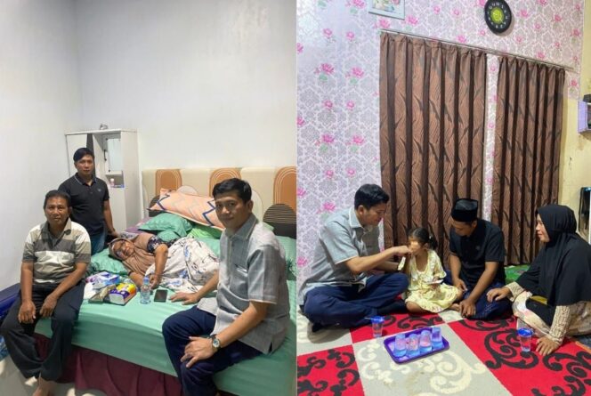
 Bupati Mirwan Menjenguk Warga Aceh Selatan Yang Sakit di Banda Aceh, Sabtu malam (27/9/2025)