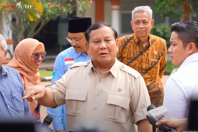 
 Presiden Prabowo Subianto di SRMA Margaguna, Jakarta Selatan, 11 September 2025.  