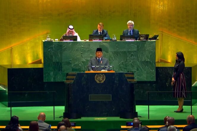 
 Prabowo di KTT PBB: Jika Israel Akui Palestina, RI Akui Israel