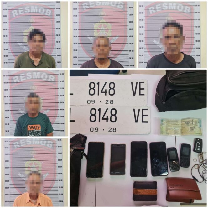 
 Foto : Lima Pencuri Hewan Ternak Beserta Barang Bukti