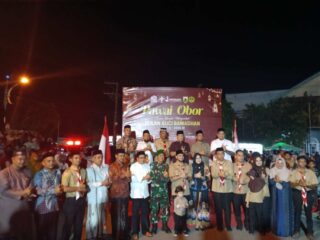 Gudep Pramuka SMKN 2 Ikut Pawai Obor Menyambut Bulan Ramadan 1447 H