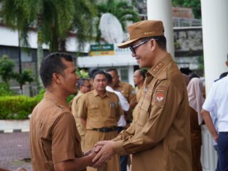 Gelar Apel Perdana Setelah Nonaktif 3 Bulan,Ini Pesan Bupati Mirwan