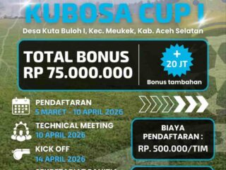 Open Turnamen Sepak Bola KUBOSA I 2026 Siap Digelar, Total Hadiah 75 Juta Plus 20 Juta Bonus Tambahan