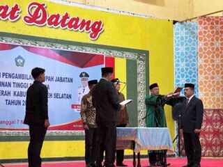 Sekda Aceh Selatan Dilantik,Ini Pesan Bupati Mirwan
